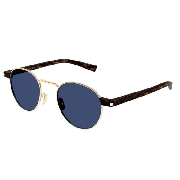 NEW SL707 004 SAINT LAURENT SUNGLASSES UNISEX ROUND BLACK EYEWEAR - Picture 1 of 4